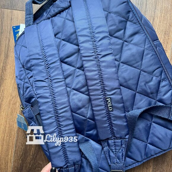 NWT Polo Ralph Lauren Quilted Nylon Backpack – Navy - Picture 7 of 7